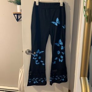 Bell bottom butterfly pants!